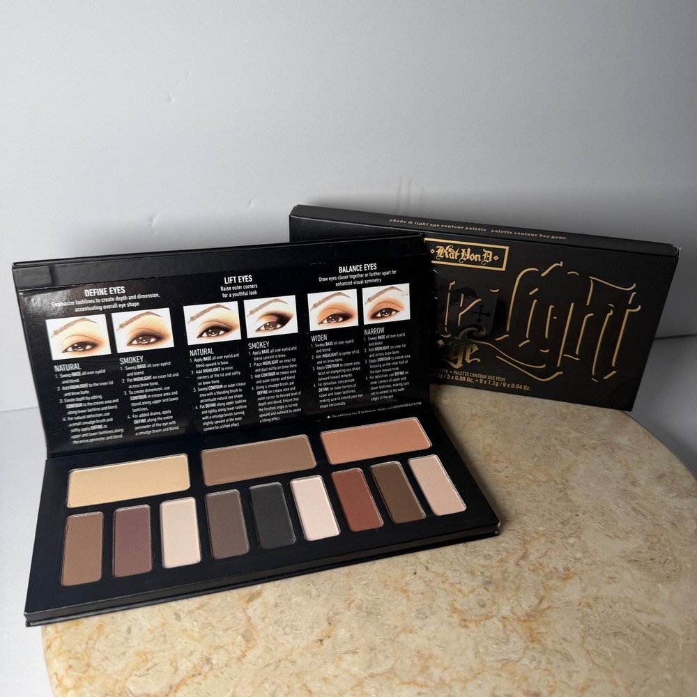 Kat Von D Shade + Light Eye Contour Palette Multi Matte Neutral Eyeshadow NWOB